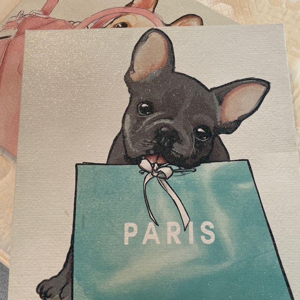 Canvas French Bulldog wall decor